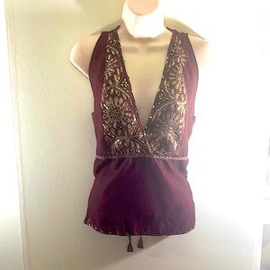 BoHo chic back/deep V top